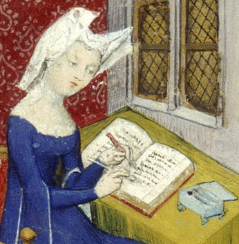 schrijvende vrouw